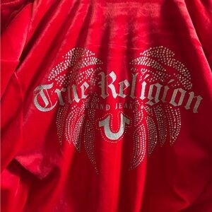 True Religion Red Jacket with Silver Accents